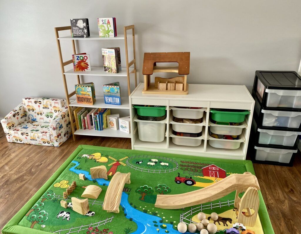 Child's Play Area with Farm-Themed Rug — Five Star Family Day Care in Newcastle, NSW
