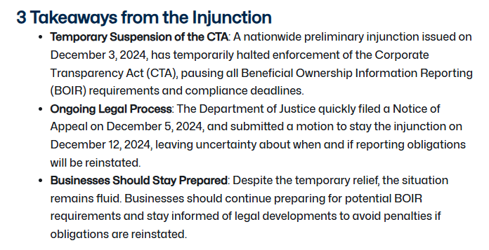 Key Takeaways from the Injunciton