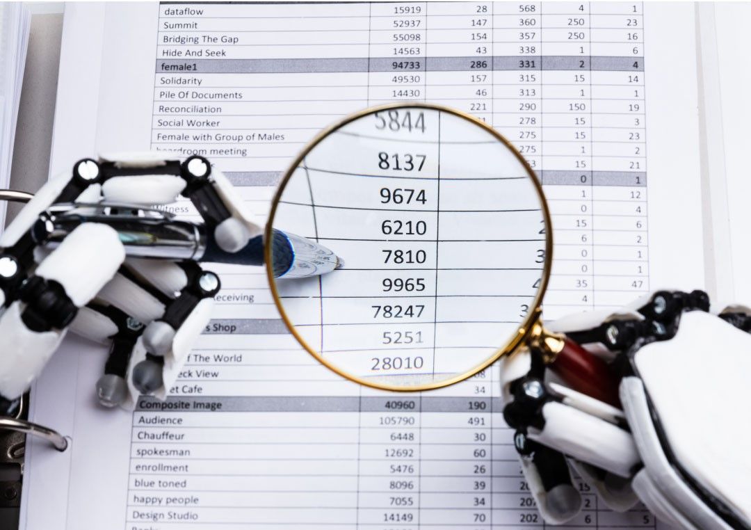 IRS artificial intelligence audit concept with tech overlay