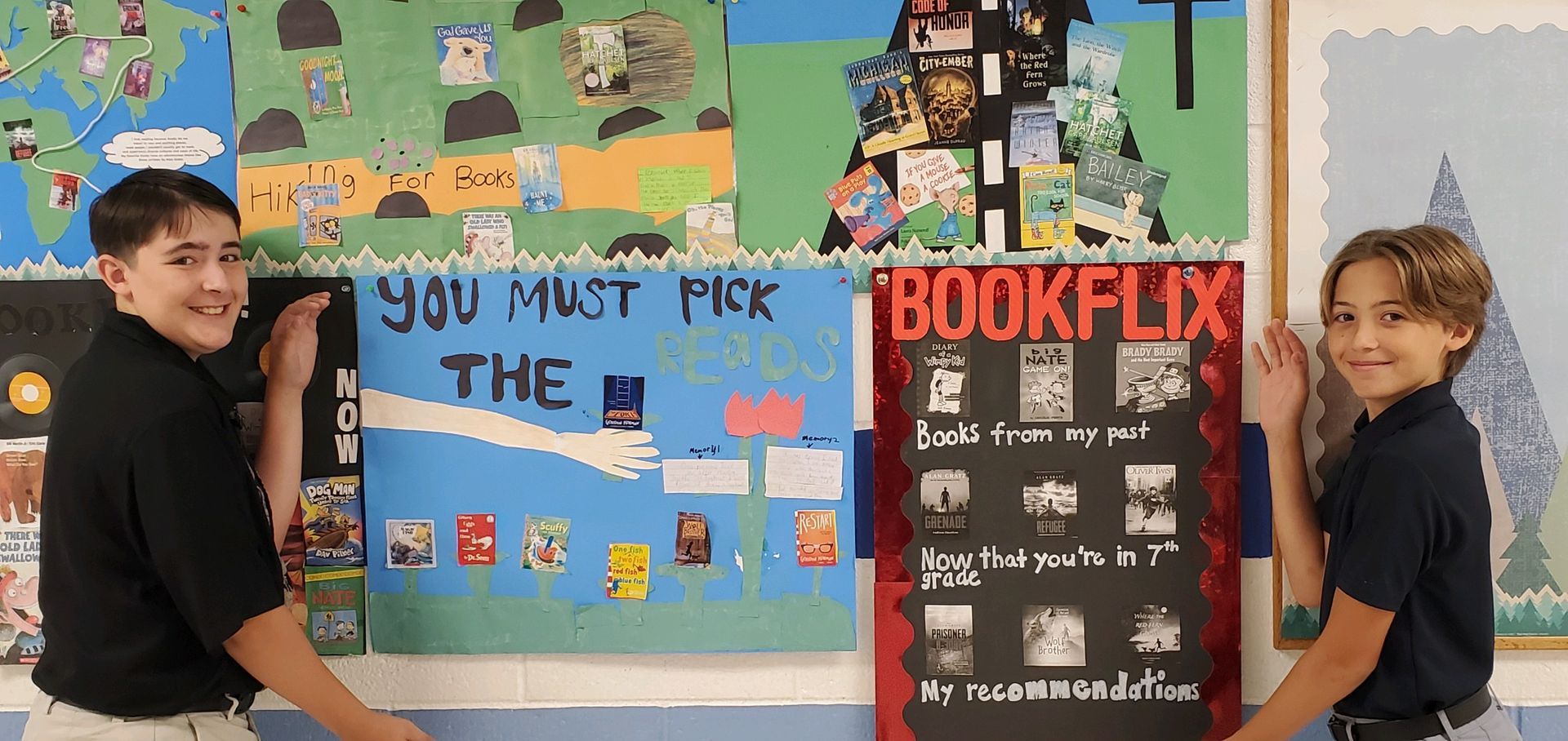 Various posters promoting kids to read.