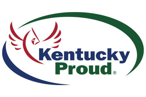 The kentucky proud logo has a bird with wings on it.