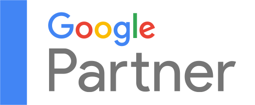 Logo partnera Google na białym tle.