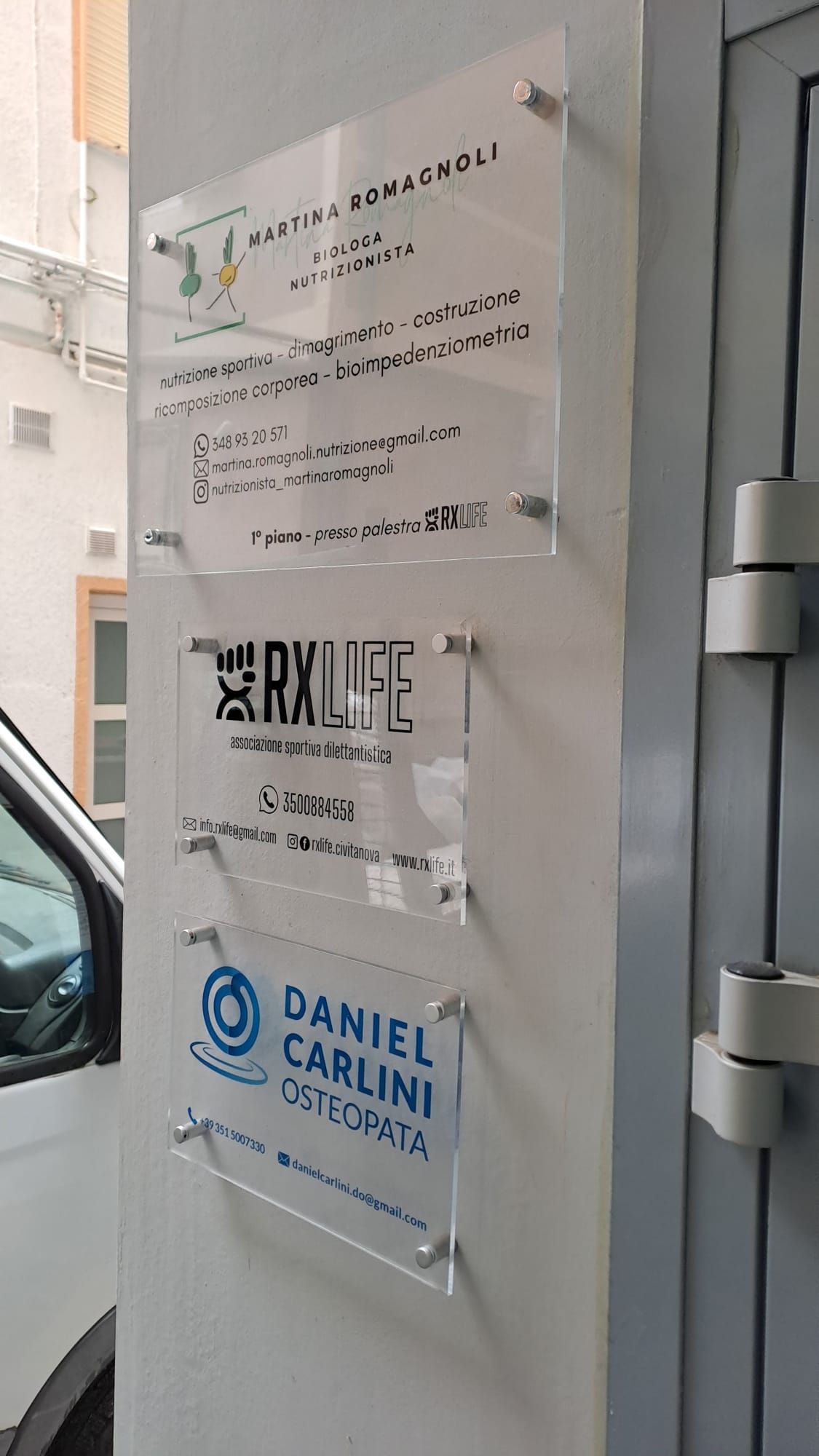 targhe plexiglass Macerata