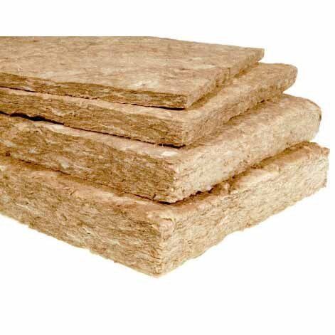 Three pieces of acoustic insulation are stacked on top of each other on a white background.