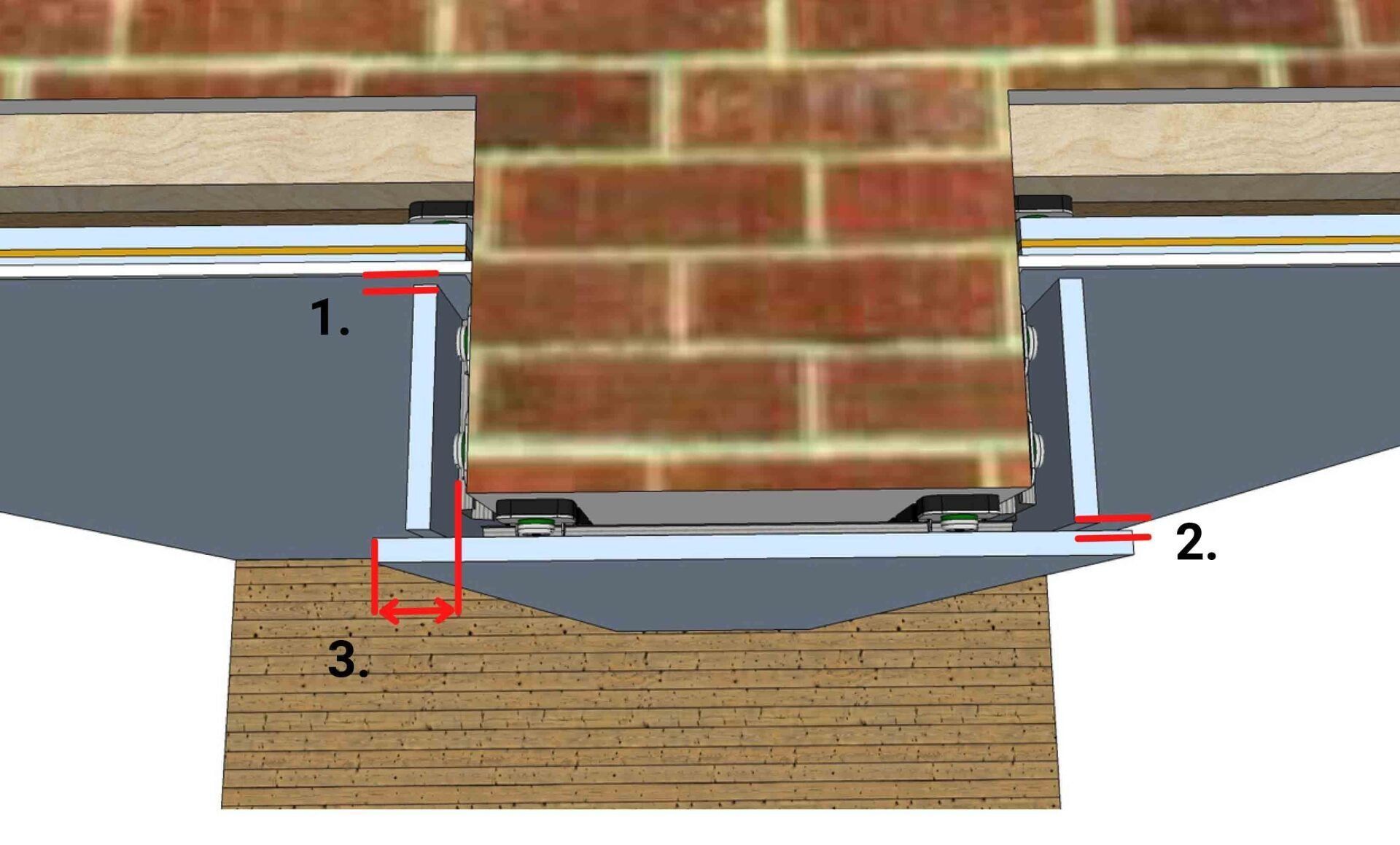 ReductoClip System first layers on a chimney breast