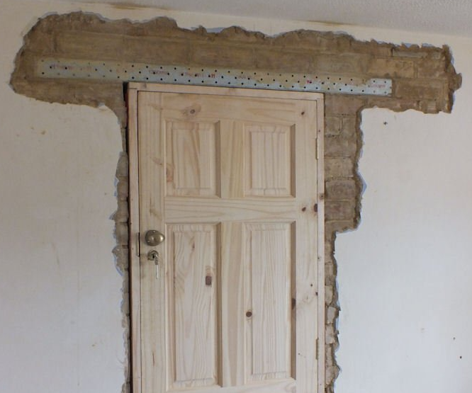 Solid walls with a door