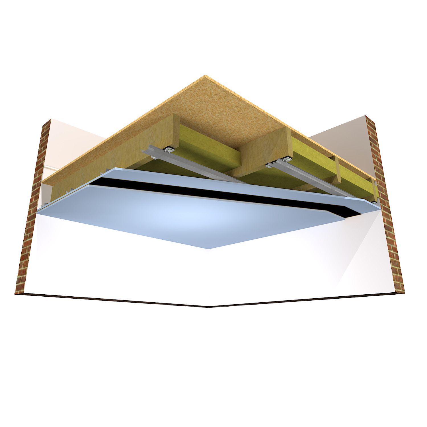 ReductoClip soundproofing for timber ceilings