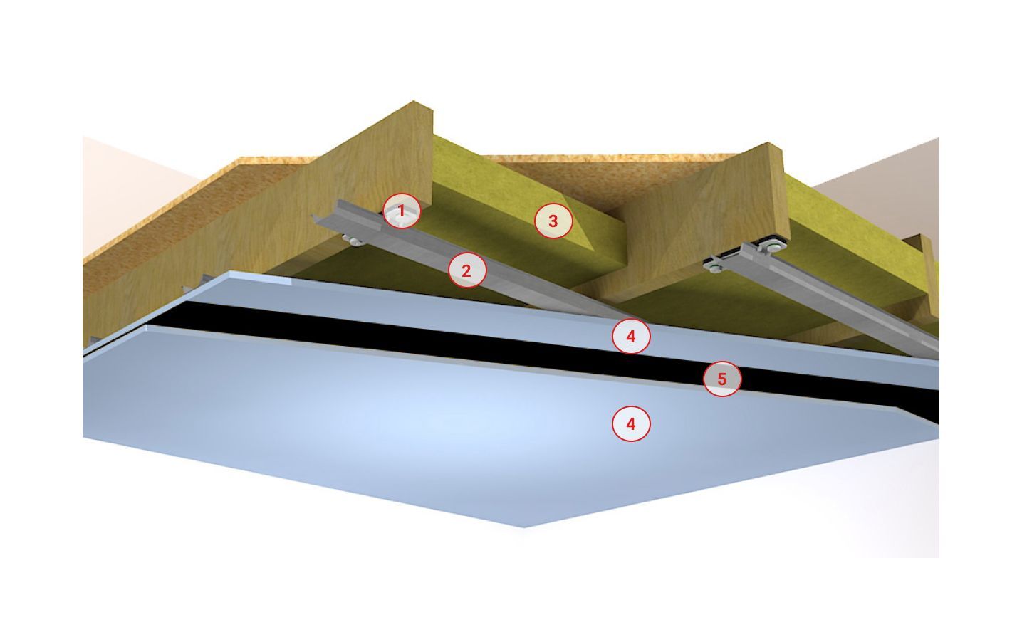 ReductoClip on timber ceiling