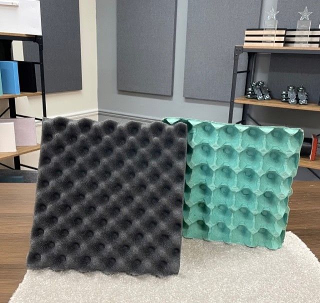 Acoustic Foam & egg boxes