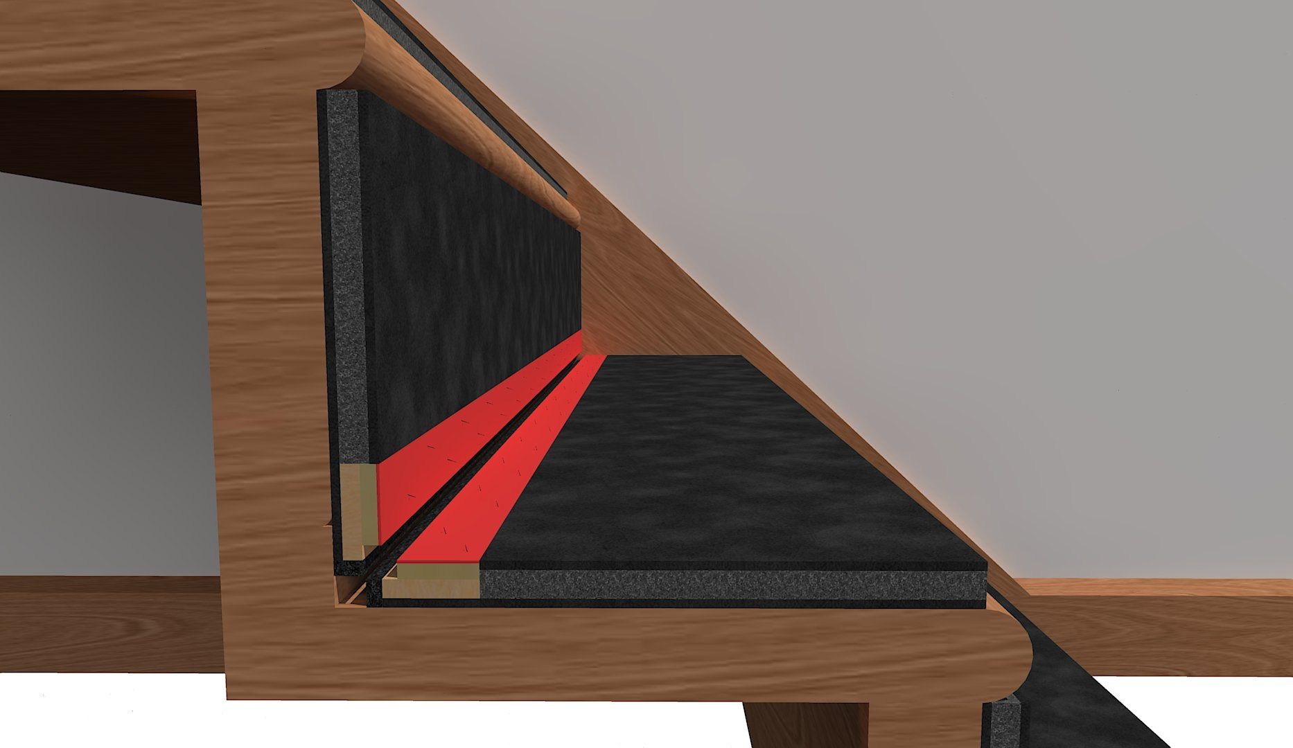 Stair gripper rod risers