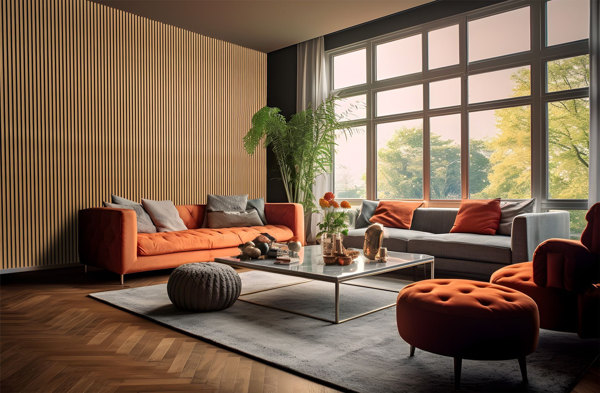 Acoustic wood wall panels 