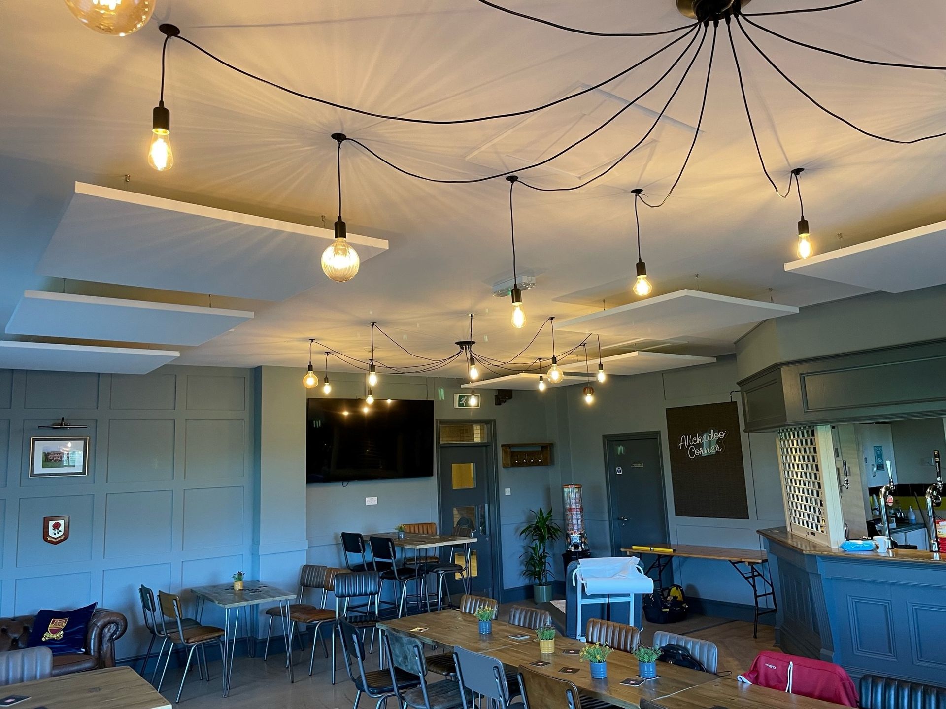 ProSound Ceiling Rafts in a bar