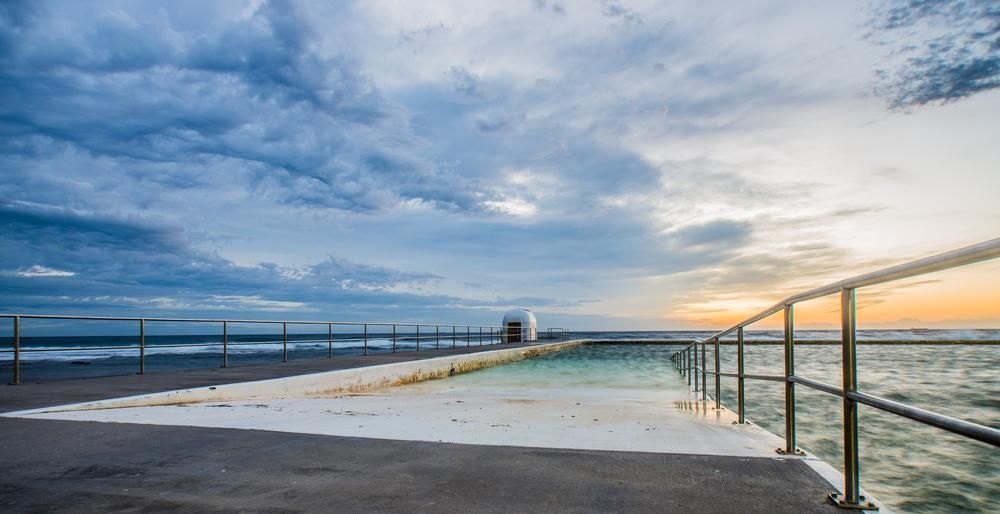 There Is A Swimming Pool In The Middle Of The Ocean — Premier Bricks, Blocks & Pavers In Merewether, NSW