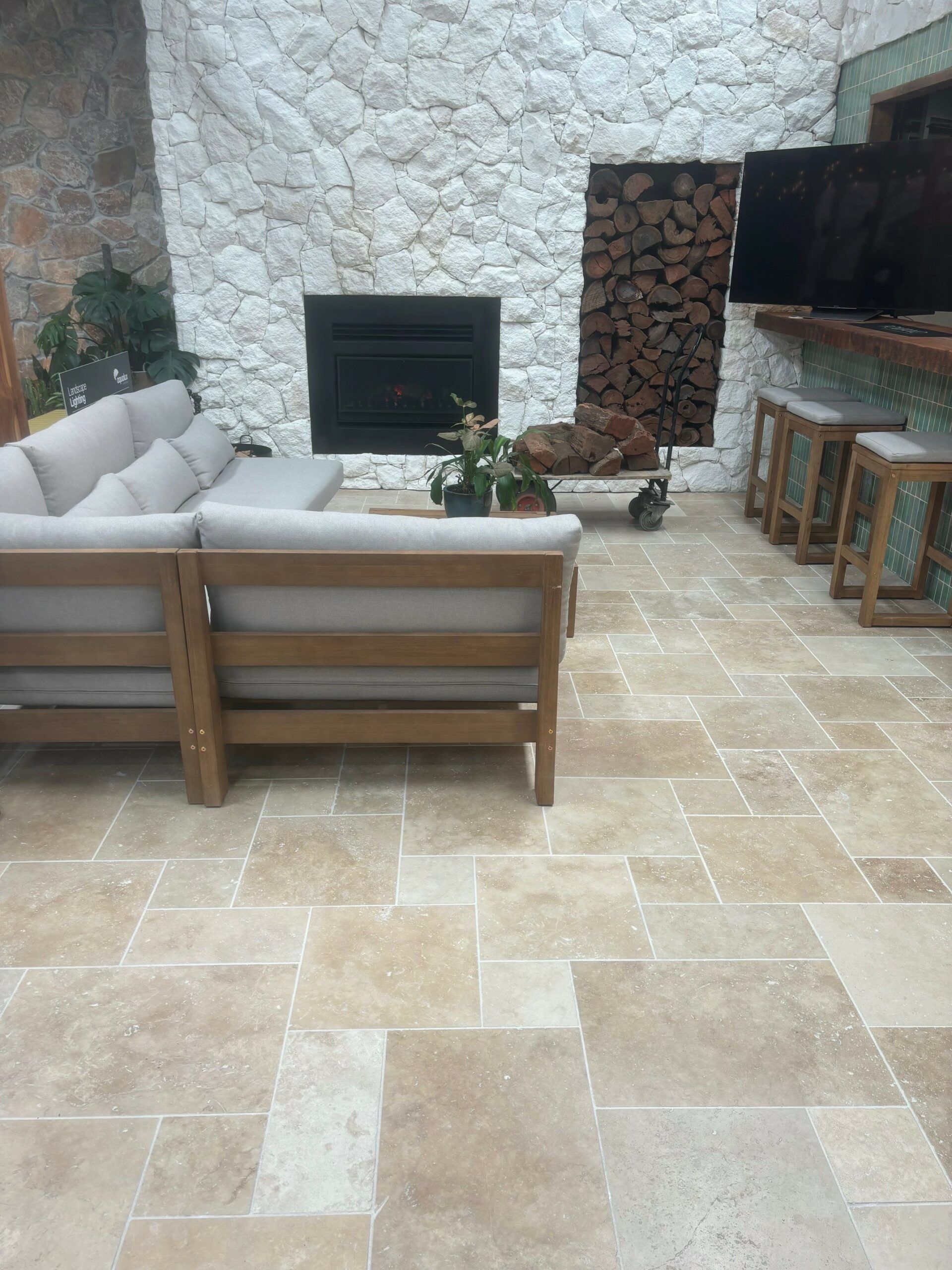 beautiful tiles on patio— Premier Bricks, Blocks & Pavers In Heatherbrae, NSW