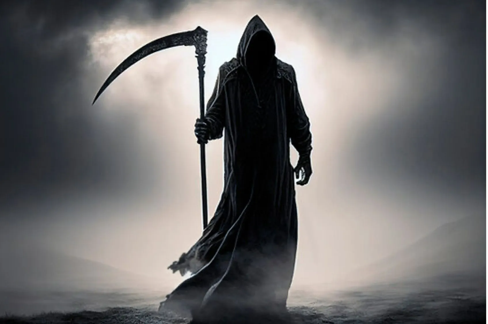 Grim Reapper with His Scythe