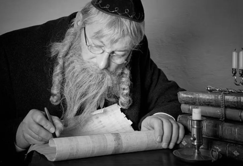 Elder Man Writing on the Paper