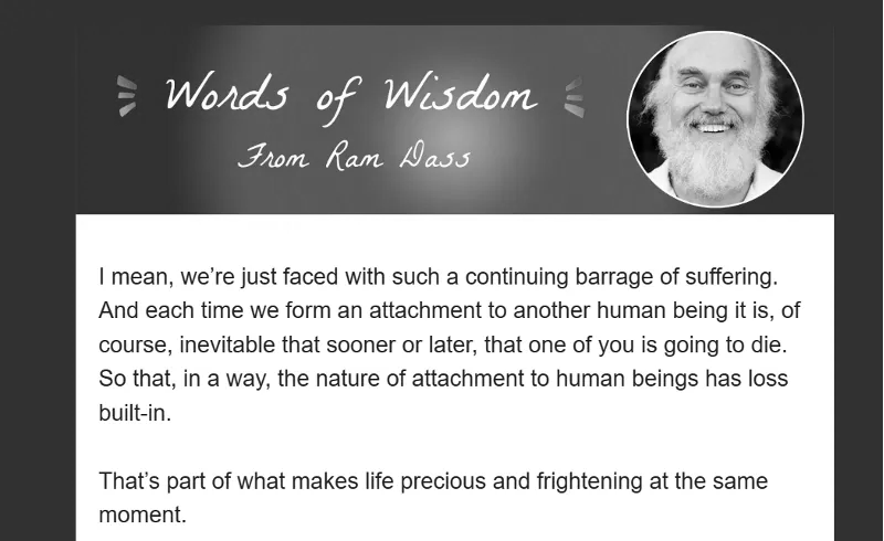 Words of Wisdowm from Ram Dass