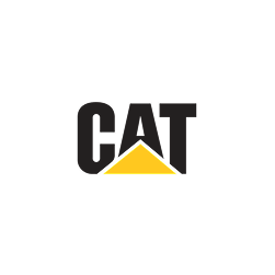 Logotipo de CAT: letras negras y triángulo amarillo.