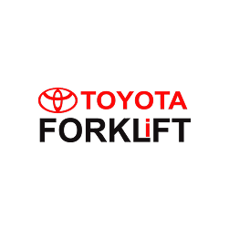 Logotipo de Toyota Forklift: emblema rojo de Toyota y texto 