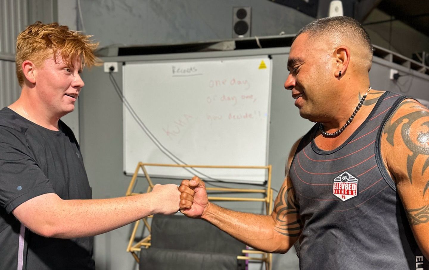 Two Women Are Posing For A Picture In A Gym — Elev8ed Fitness In Currajong, QLD