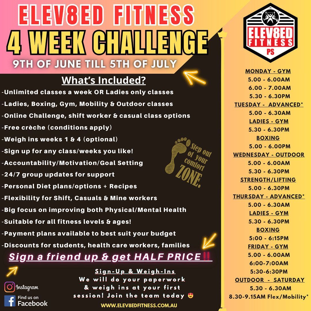 4 week challenge advertisement