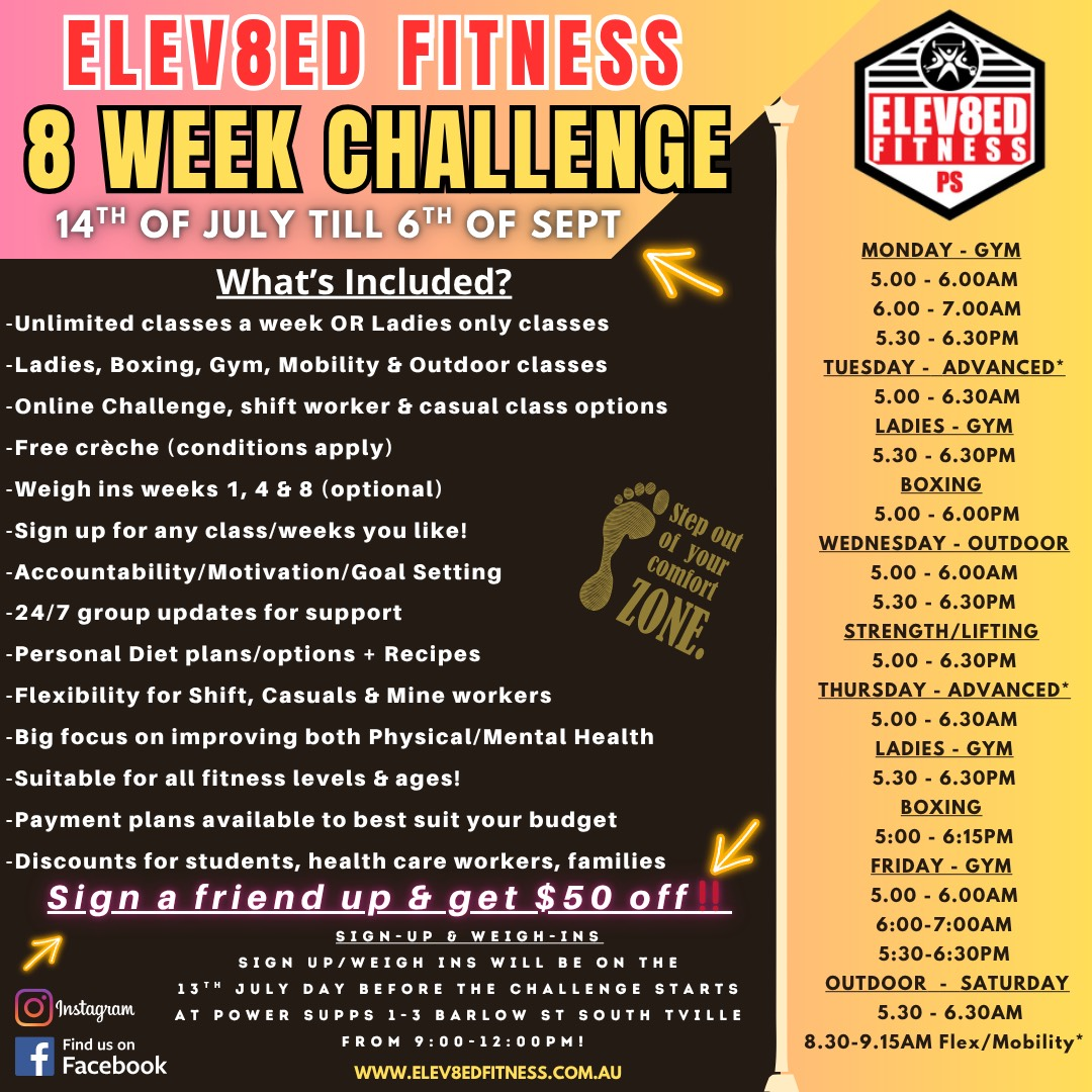 8 week challenge advertisement