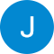 The letter j is in a blue circle on a white background.