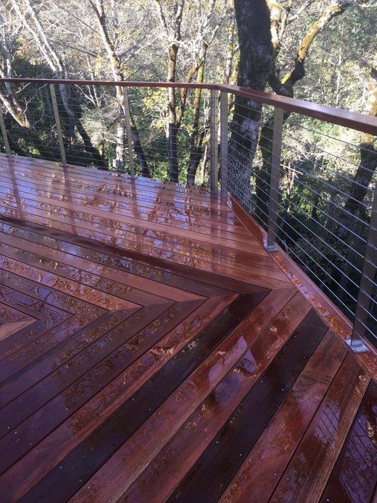 Shiny Wooden Floor and Aluminum Railings — Windsor, CA — Century Fencing Company