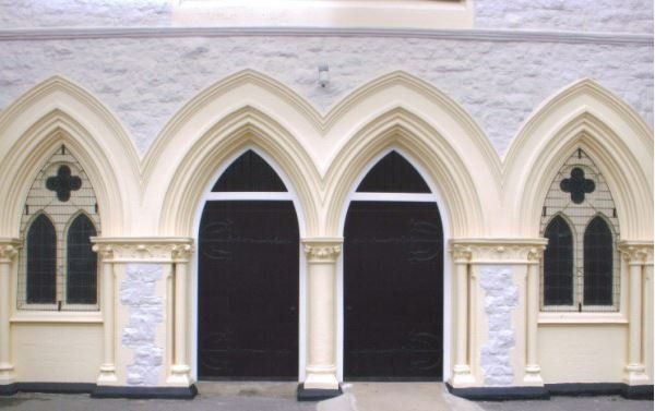 restored church arches