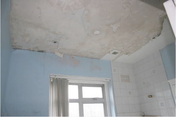 Water damaged ceiling