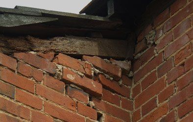   damaged brickwork 