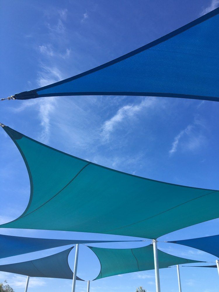 Blue And Teal Shade Sails — Canobolas Canvas In Orange, NSW