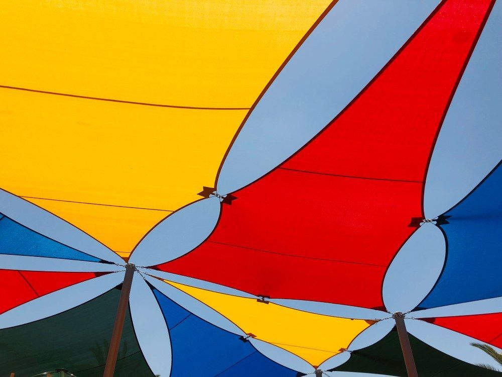 Colourful Shade Sails of Yellow — Canobolas Canvas In Orange, NSW