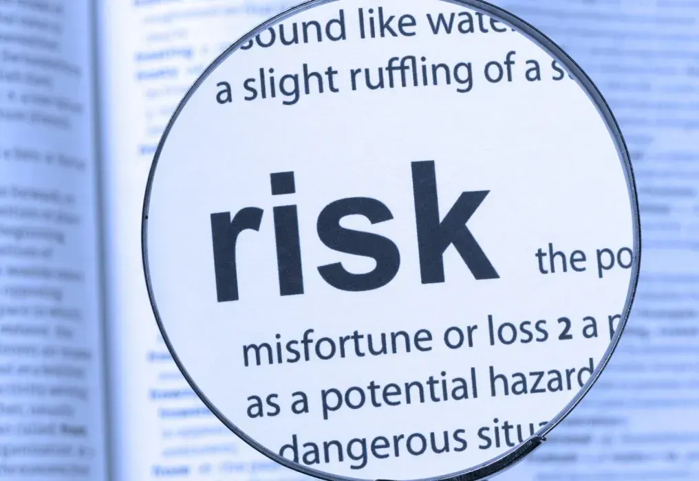 Magnifying glass over the word 