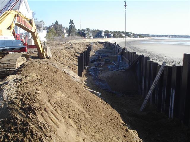 Installation of Deadman and tiebacks