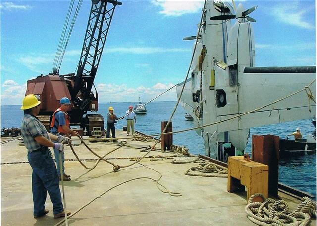 Salvage of Downed plane off Boston