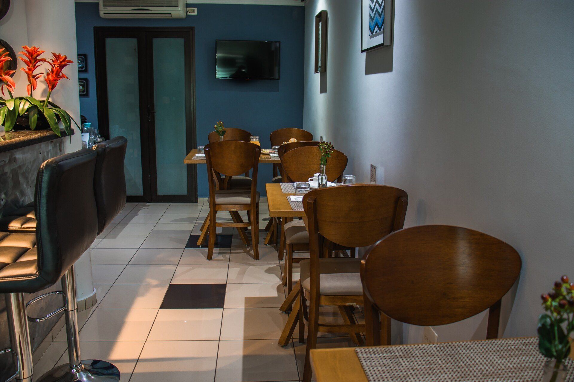 salão do café da manhã Villa's Hotel