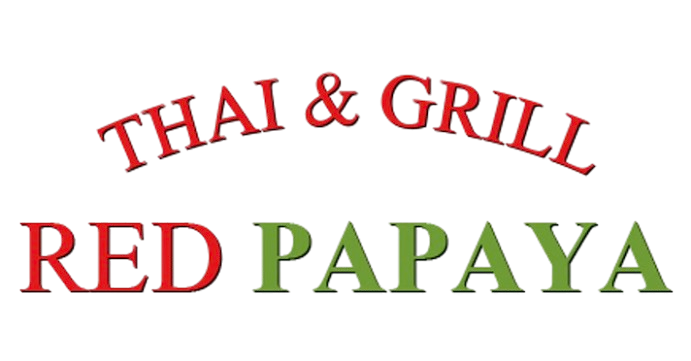 Logo for Red Papaya Thai & Grill: arched text