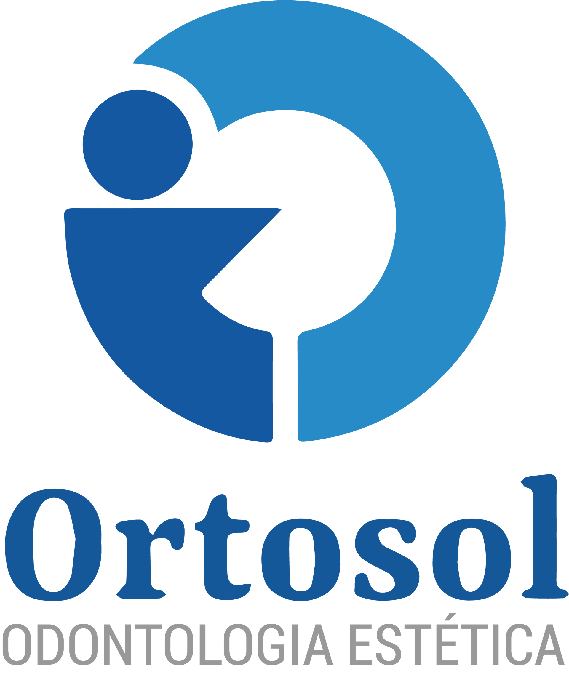 Logotipo azul para a clínica odontológica 