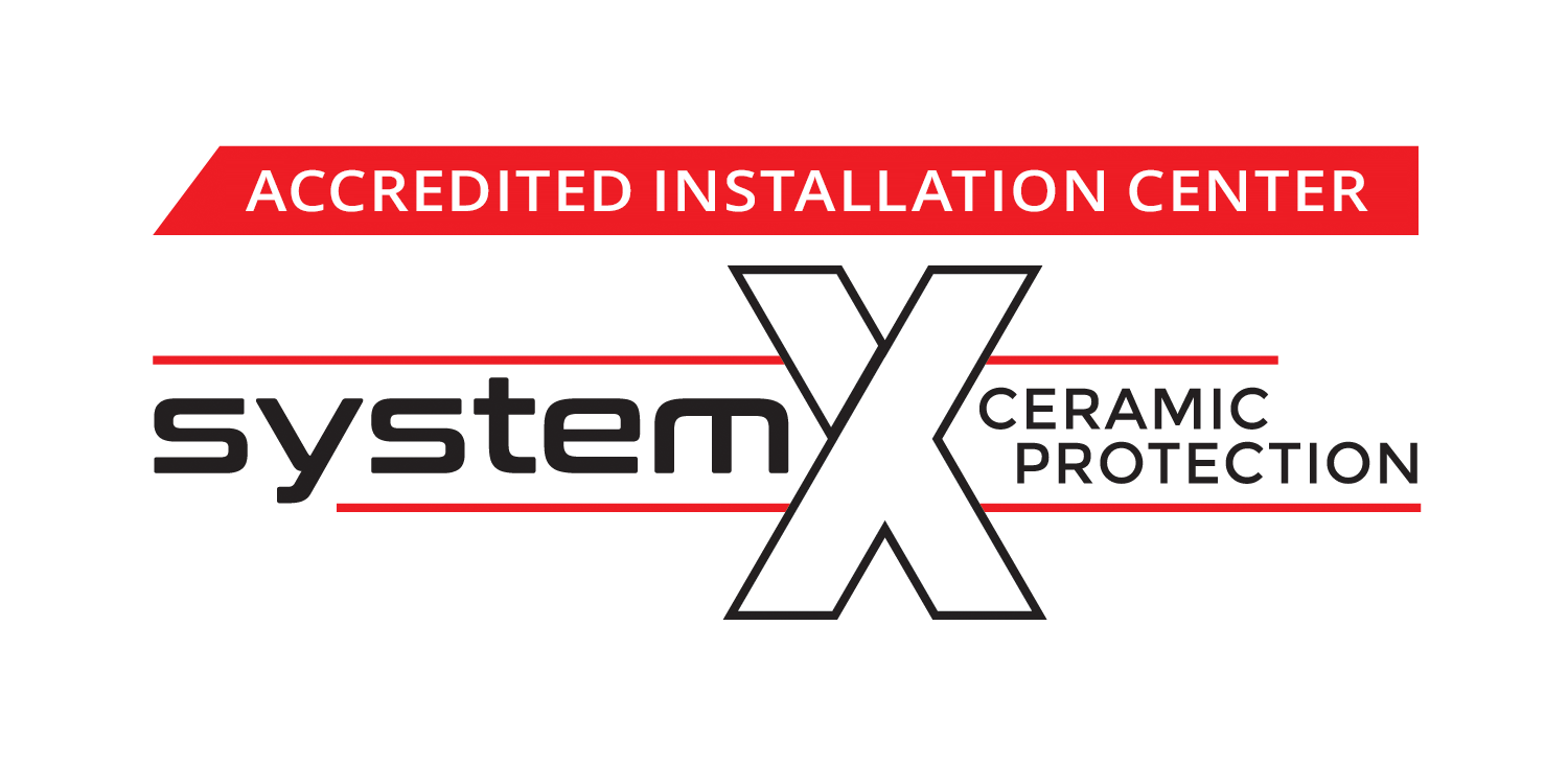 Logo for System X Ceramic Protection. Includes text