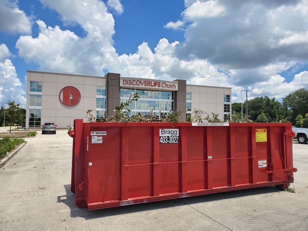 Dumpster for Commercial Rent — Melbourne, FL — Braggs Roll-Off Dumpsters Inc.