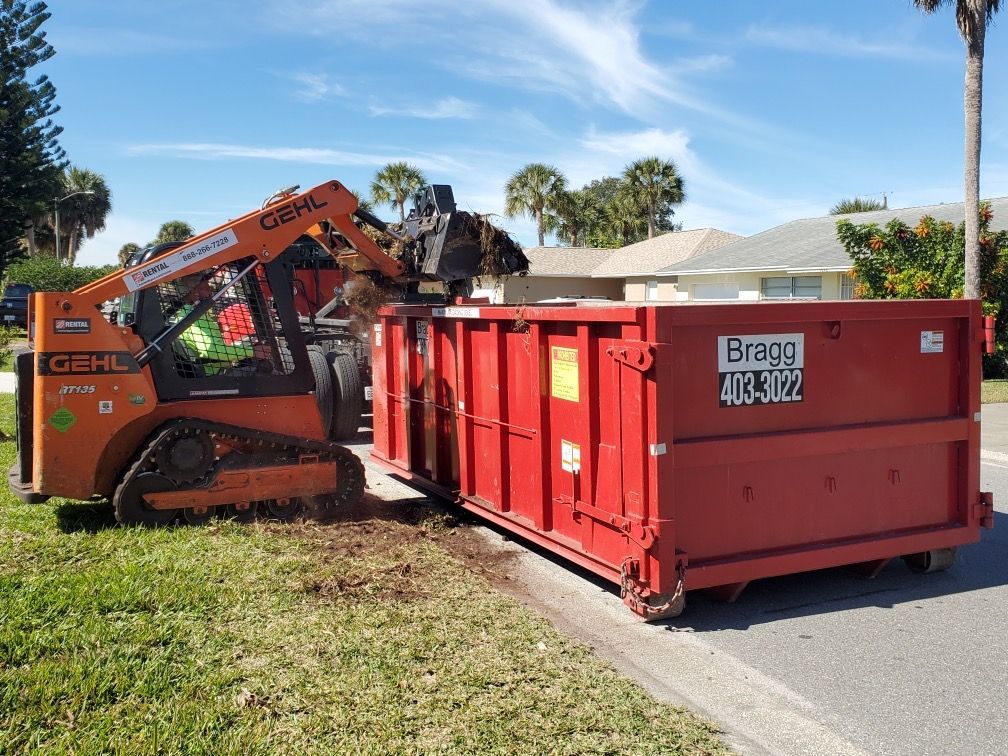 Dumpster Rental for Cleaning Up Yard — Melbourne, FL — Braggs Roll-Off Dumpsters Inc.
