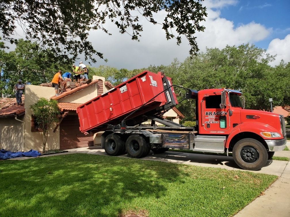 Dumspter Rental for Replacing Roof — Melbourne, FL — Braggs Roll-Off Dumpsters Inc.