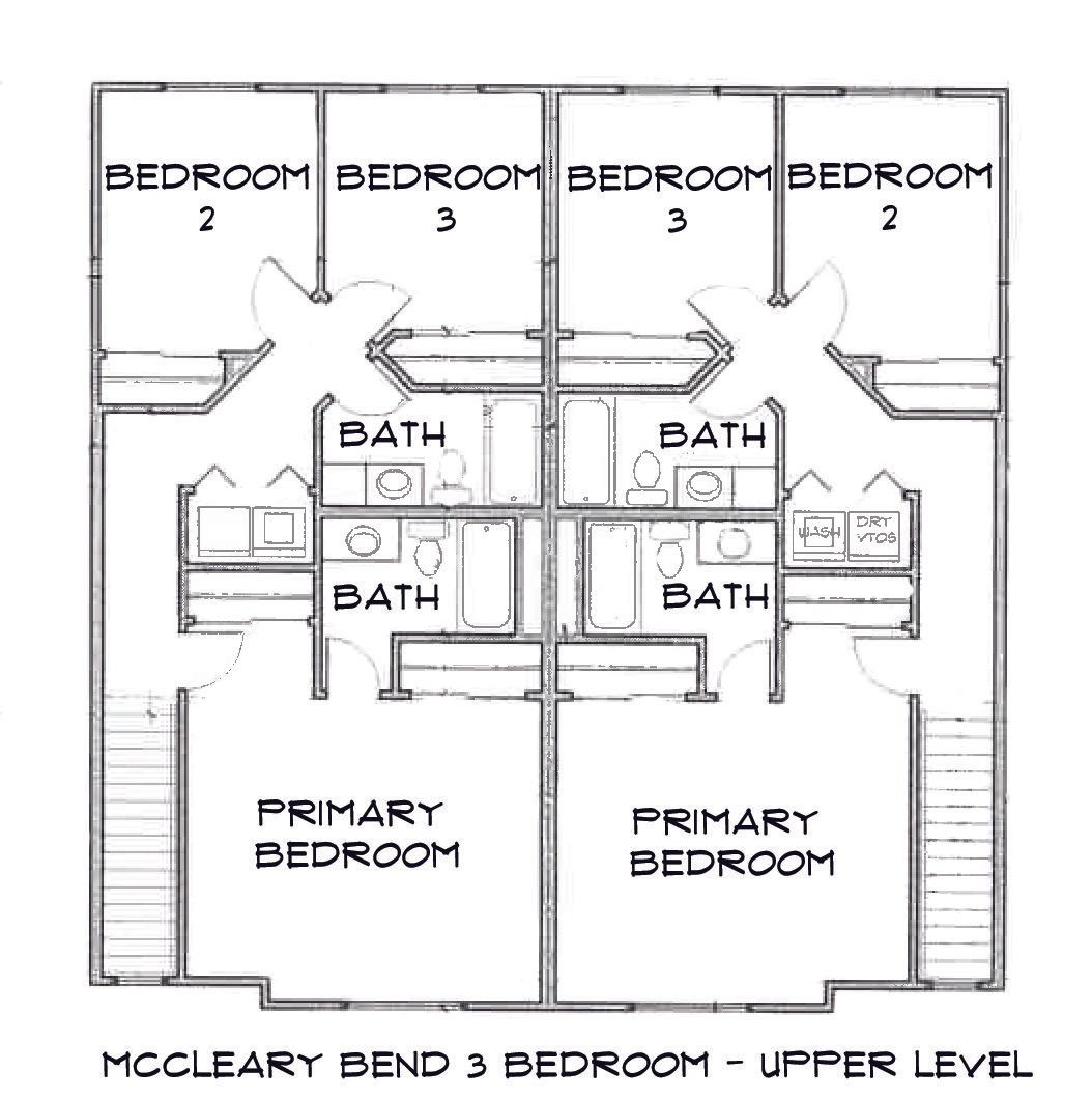 Floor Plan: 3 Bedroom second level