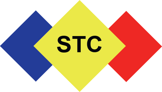 Blue yellow and red diamonds on a white background