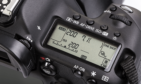 A close up of a camera displaying the number 200