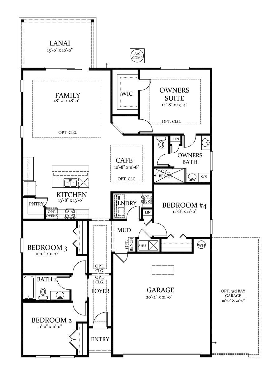 A black and white floor plan of a house.
