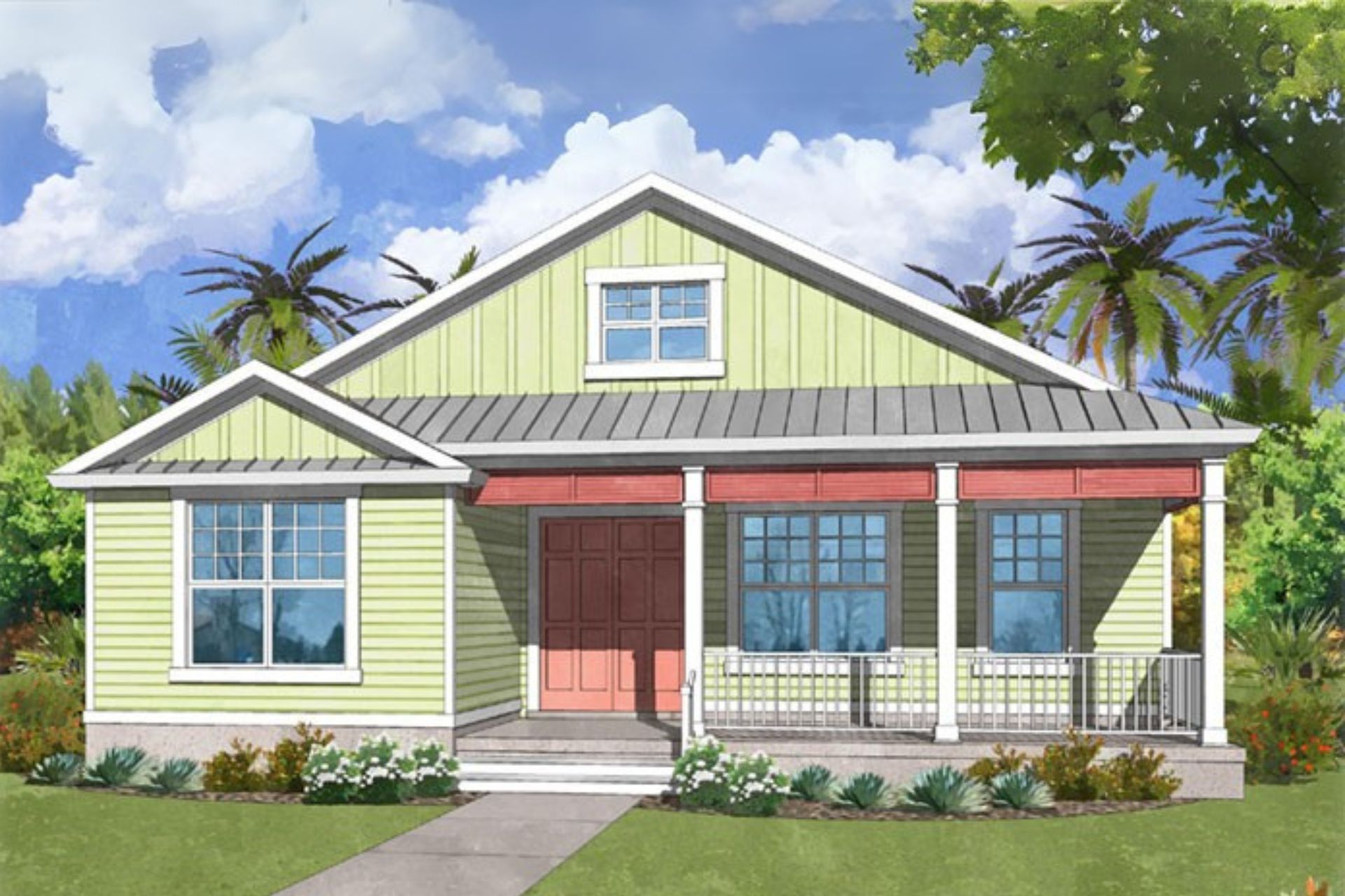 A black and white drawing of a house with a shingle roof.