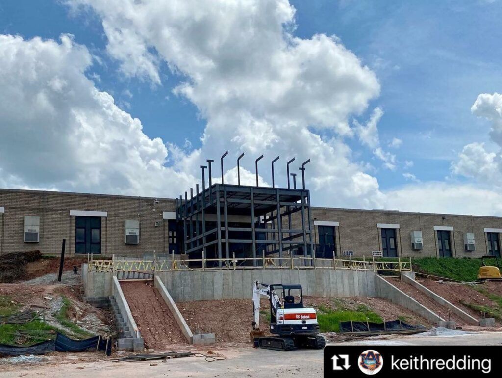 A picture of a building under construction taken by keith redding