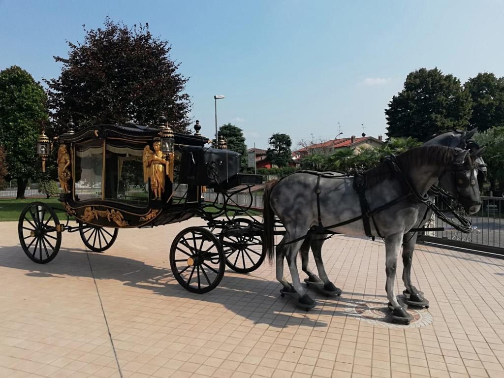 calesse funebre con cavalli